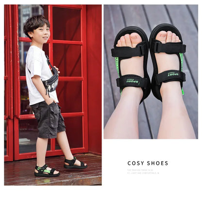 Summer Kids Sandals Breathable Boys Sandals Soft Comfortable Children's Shoes Outdoor Beach Girls Lightweight Slippers