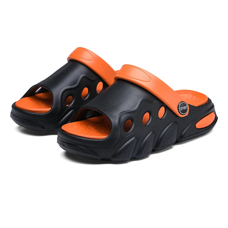 Soft-soled slippers Boys 2025 summer new two-wear children's flip-flops sandals girls breathable non-slip beach shoes