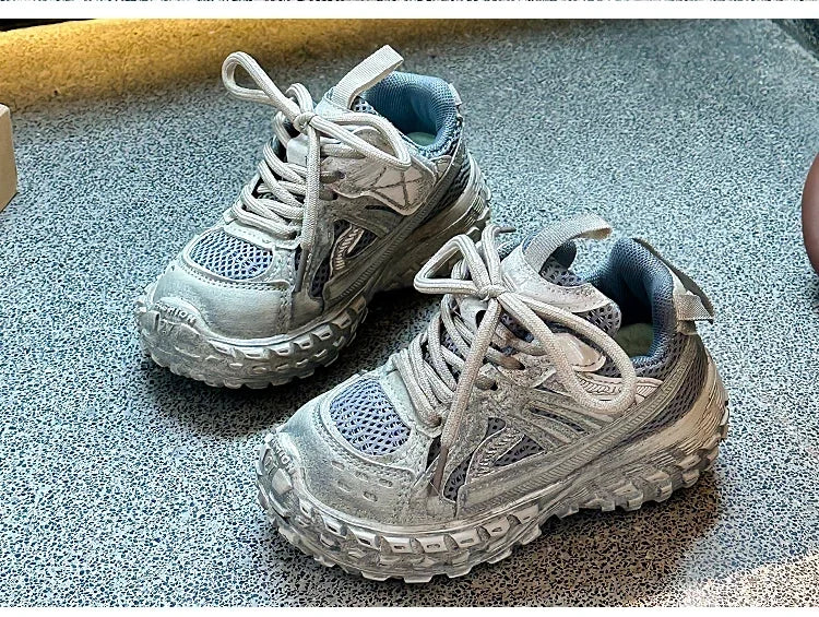 Children Running Shoes Non-slip Boys Girls Sneakers Mesh Breathable 2025 Spring Autumn New Kids Sports Shoes Thick Soft Bottom