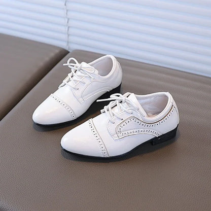 Boys School Leather Shoes New Performance Kids Black Loafers Fashion Children Formal Uniform Low-heels Shoes Causal Versatile
