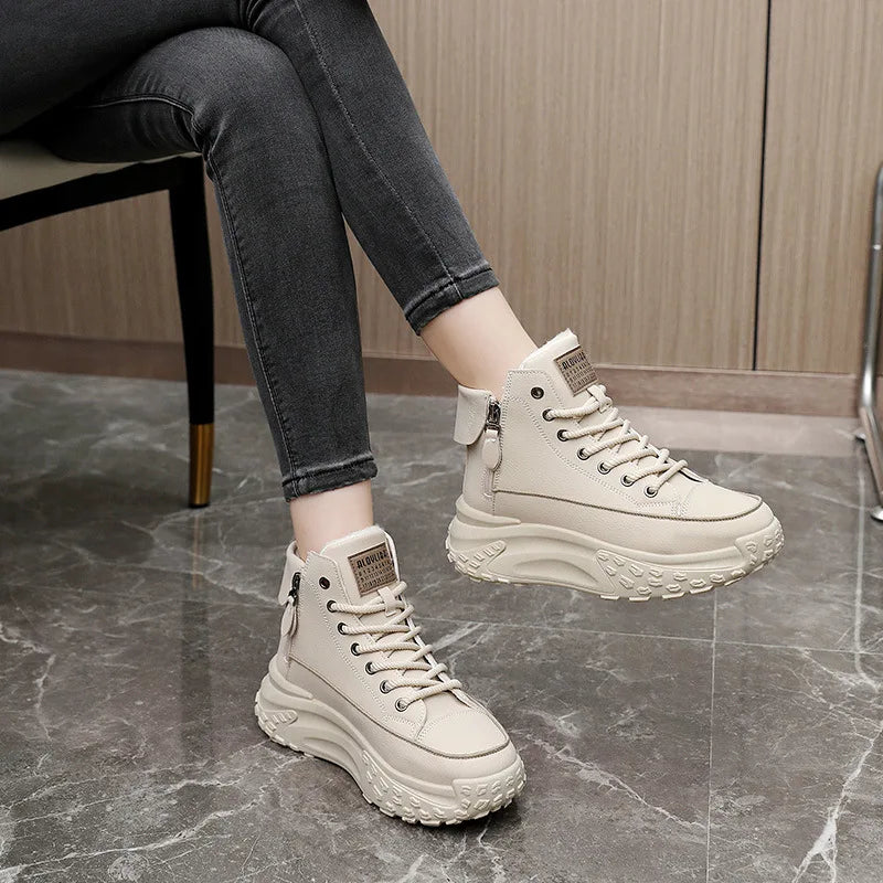 Women's Sneakers Luxury Fashion Womens Boots High-top Platform Casual Shoes New Female Outdoor Running Shoes Winter Women Shoes