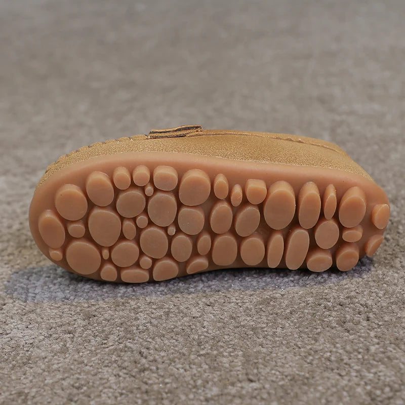 Boys Moccasins Shoes Fashion Solid Color Kids School Causal Shoes Breathable Non-slip Children Slip-on Flats Loafers Size 21-30
