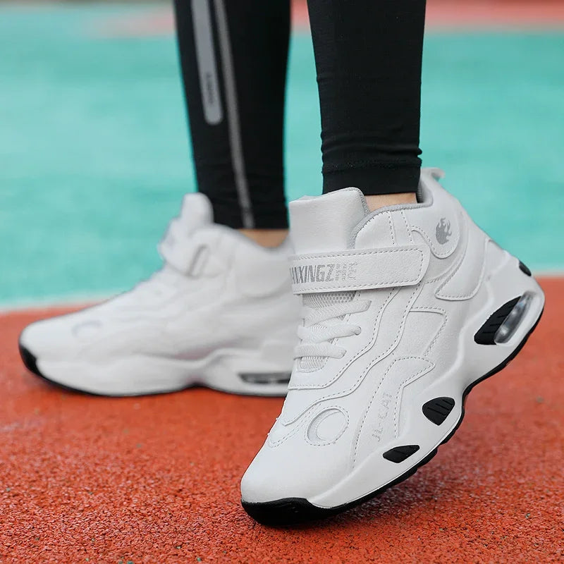 Kids Basketball Shoes Boys Student Sports Shoes School Daily Outdoor Running Sneakers High Top Children Basketball Sneakers