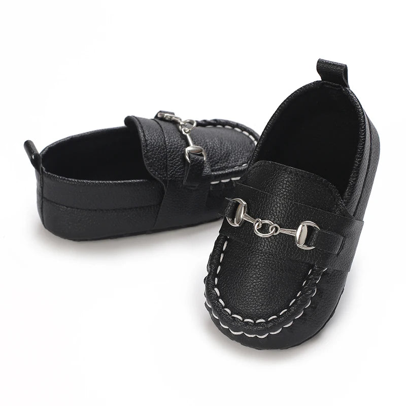 Casual Slip On Low Top Loafer Shoes For Baby Boys, Lightweight Comfortable Non Slip Flat Shoes For Indoor Outdoor Walking