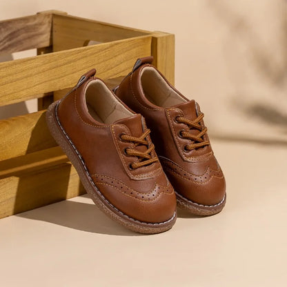 New Spring Autumn Children Formal Leather Shoes Causal Girls Fashion Flat Shoes Versatile Kids Boys Uniform Performance Shoes