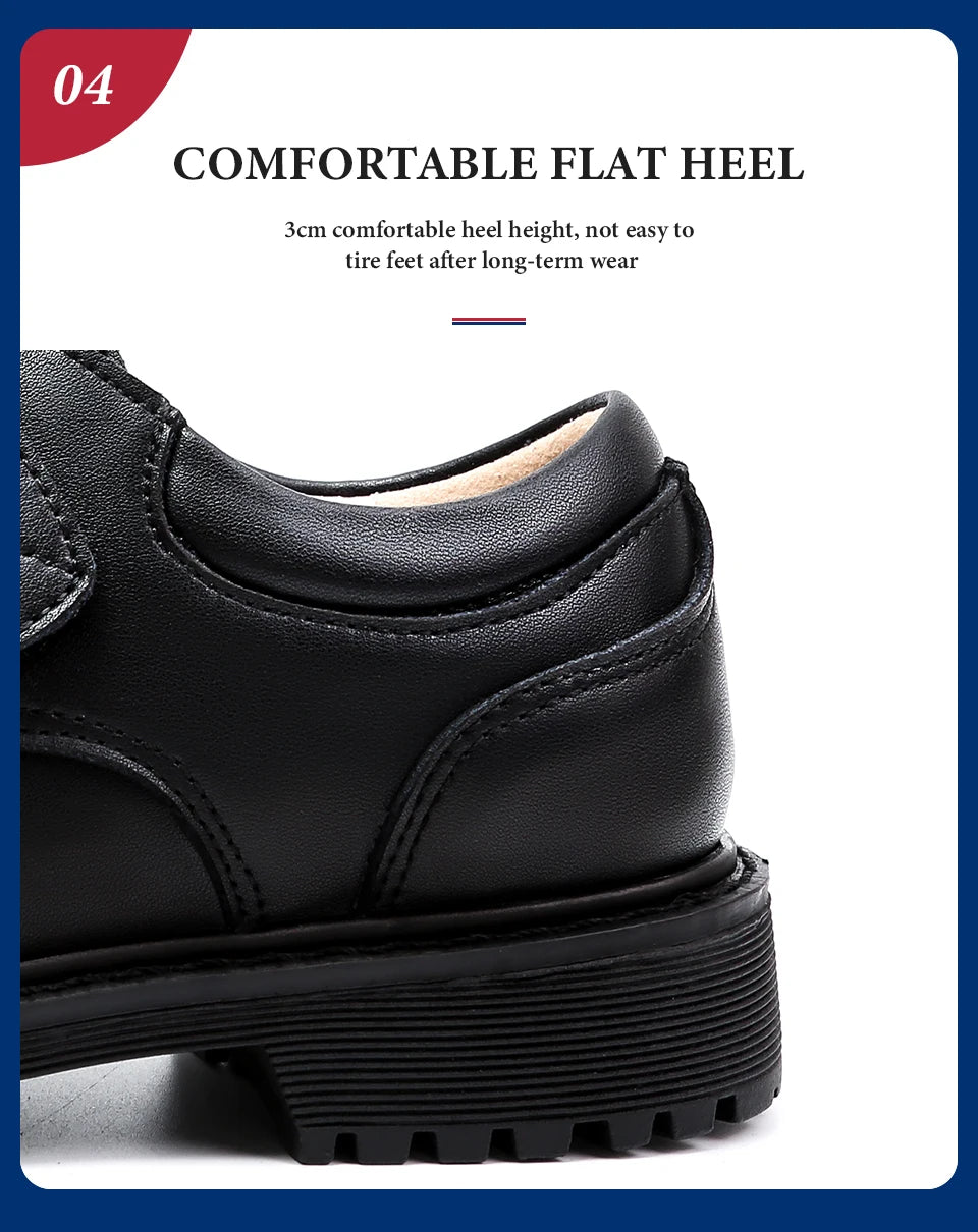 Student Shoes Season Shoes for Boys Black Shoe Children Boy 2025 Spring and Autumn The New British Style Performance Formal Wear