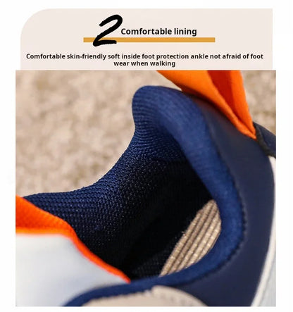 Fashion Children's Sneakers Kids Design White Non-slip Casual Shoes for Boys Girls Hook Breathable Trainers Toddler Outdoor Shoe