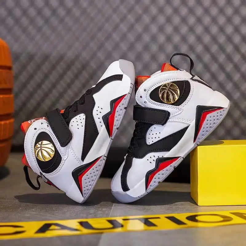 Children's Basketball Shoes for Boys Non-slip Breathable Comfortable Sport Shoes Boys Outdoor Training Basketball Sneakers