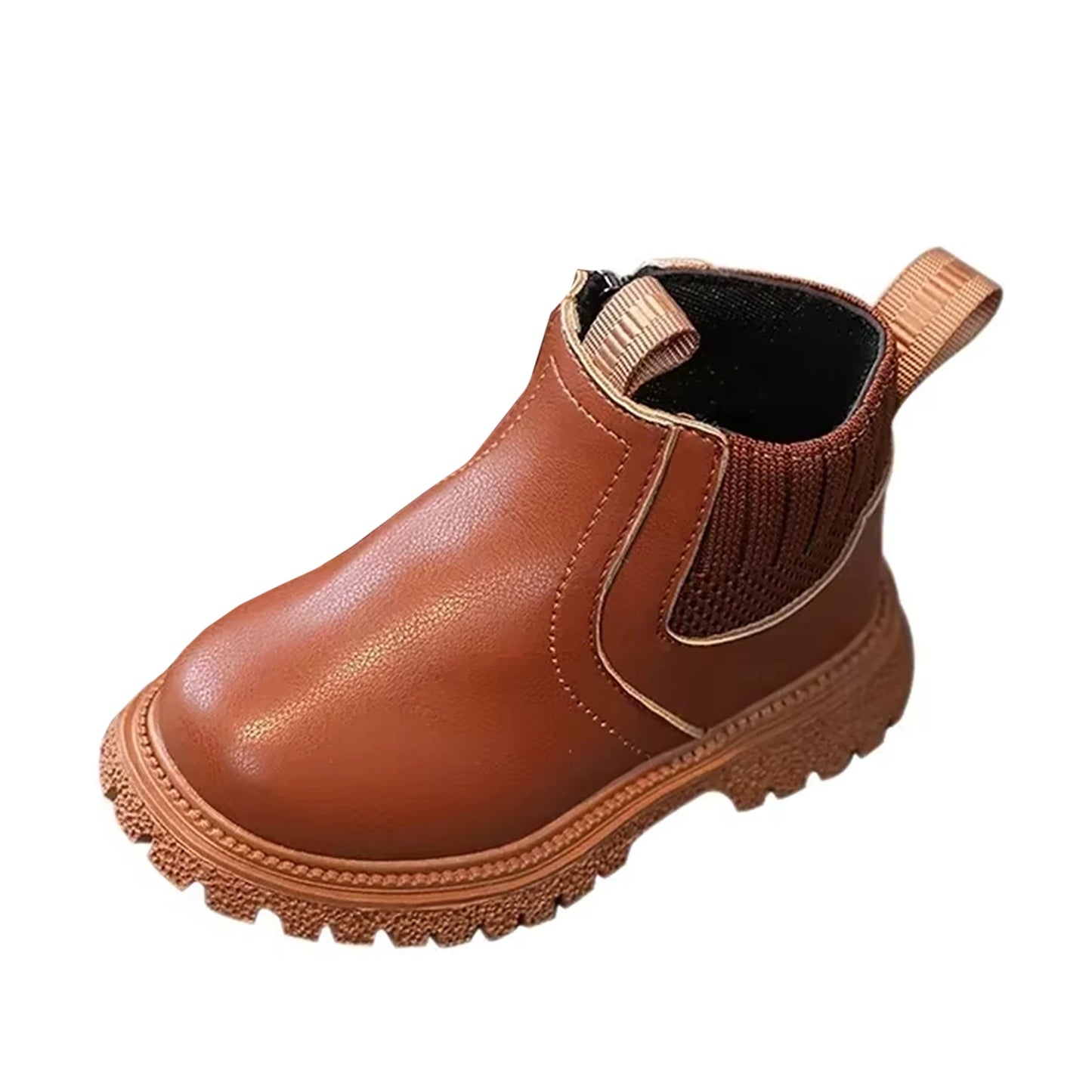 Kids Short Boots Fashion Boys Shoes Autumn Winter Leather Children Boots Non-Slip Toddler Girls Boot Toddler Snow Shoes