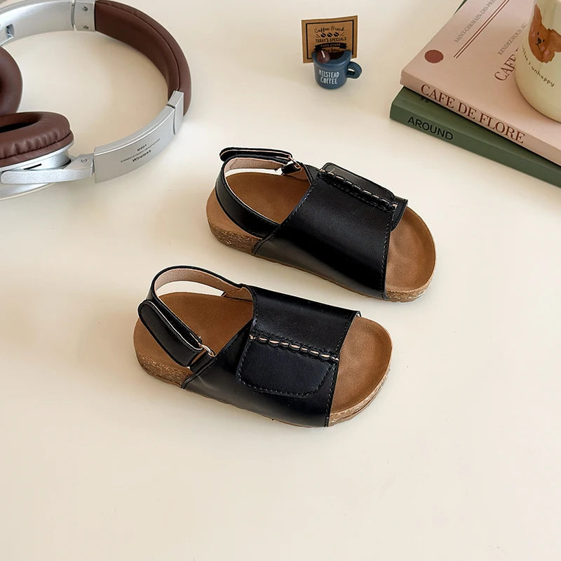 2025 Summer New Children Sandals for Boys Fashion Korean Style Soft Bottom Anti-slippery Versatile Open-toe Casual Beach Shoes