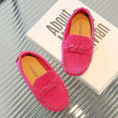 Boys Leather Shoes Fashion Kids Flats Loafers Slip-on Moccasins Classic Children Party Shoes 2024 Spring Autumn Soft Breathable