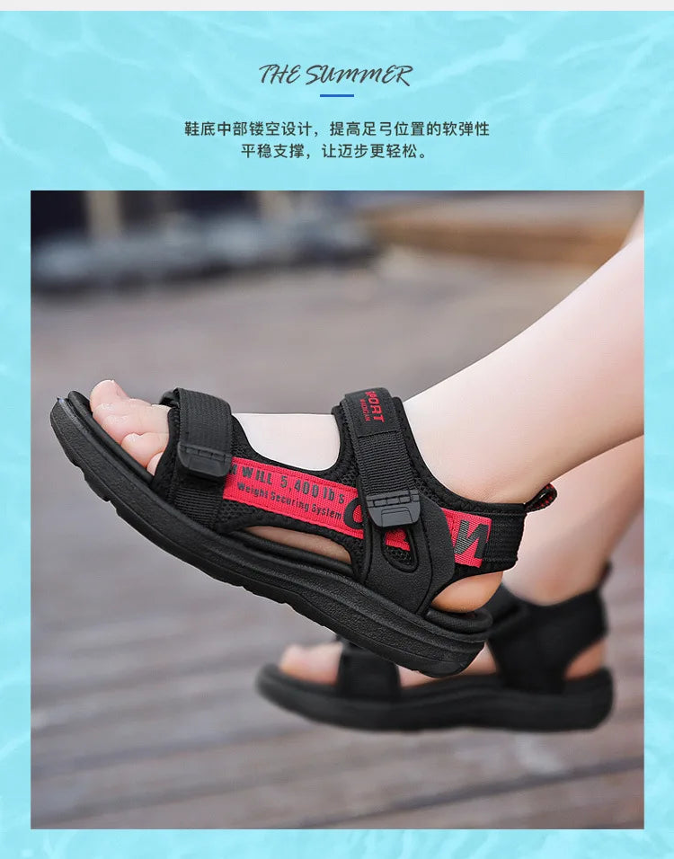 Summer Kids Sandals Breathable Boys Sandals Soft Comfortable Children's Shoes Outdoor Beach Girls Lightweight Slippers