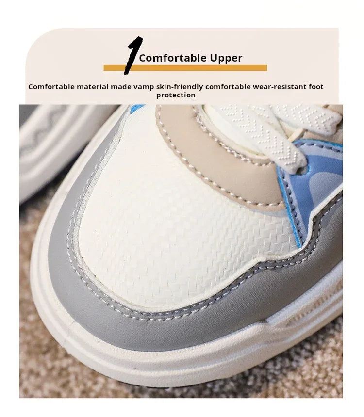 Fashion Children's Sneakers Kids Design White Non-slip Casual Shoes for Boys Girls Hook Breathable Trainers Toddler Outdoor Shoe