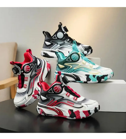 Boys Basketball Shoes Training Running Sports Sneakers Spring Autumn New Style Middle Large Children Boy Knob Movement Footwear