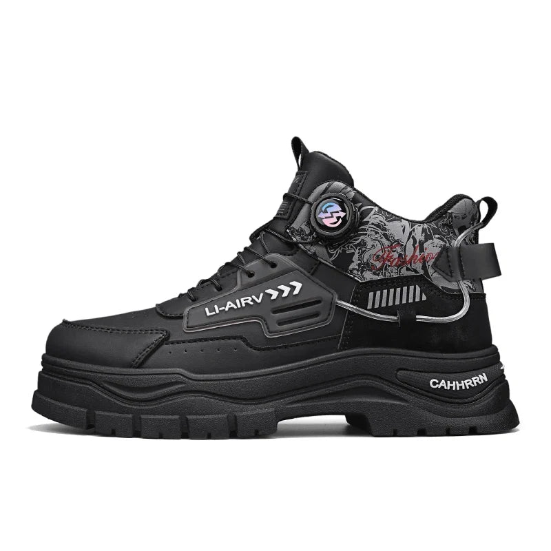 Men's Casual Outdoor Boots Fall Breathable Trendy Versatile Leisure Knob Board Shoes Anti-slip Riding Fashion Sneakers  (Available)