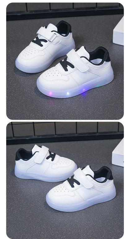 Zapatos Fashion Girls' Sneakers Spring New Kids Luminous Shoes Breath Boys Shoes Anti Slip Girls Casual Shoe Кроссовки