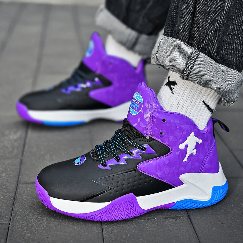 Kids High Top Basketball Shoes for Sports