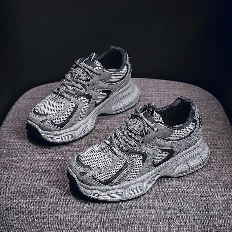 Women's Fashion Chunky Sneakers 2026 Spring Autumn New Platform Height Increase Shoes Comfortable Breathable Casual Sport Shoes