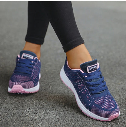 Woman Sneakers Shoes Fashion Lace Up Women's Sneakers Offers Solid Women's Sports Shoes Non-Slip Footwear Shoes For Women