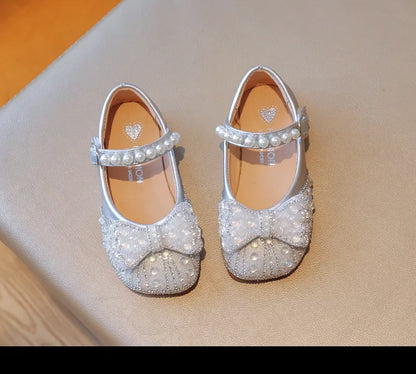 Princess Shoes for Girls Party Wedding Luxurious Glitter 23-34 Kids Single Shoe Summer Spring Autumn Fashion Girl's Flats