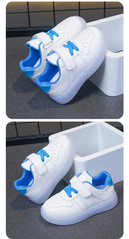 Zapatos Fashion Girls' Sneakers Spring New Kids Luminous Shoes Breath Boys Shoes Anti Slip Girls Casual Shoe Кроссовки