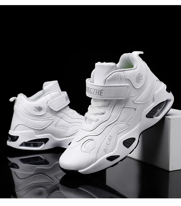 Kids Basketball Shoes Boys Student Sports Shoes School Daily Outdoor Running Sneakers High Top Children Basketball Sneakers
