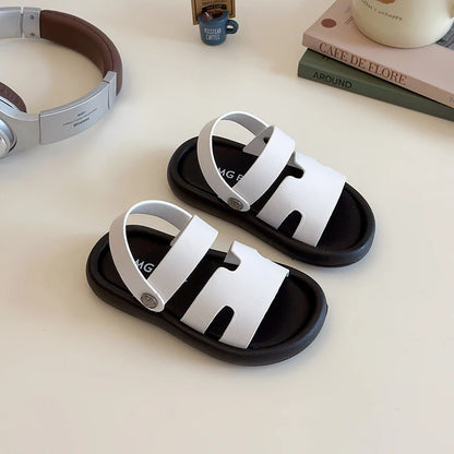 Summer New Children Sandals for Girls Boys Fashion Korean Style Soft Non-slip Versatile Chic Open-toe Casual Beach Shoes