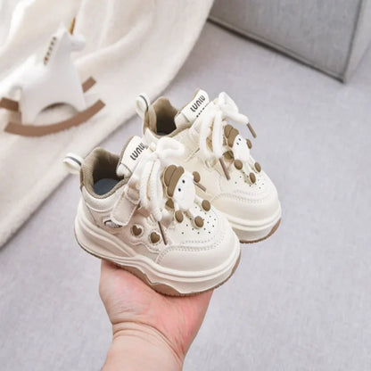 New Style Girls' Board Shoes With Fashionable Leather Surface Cute Casual Shoes Children S