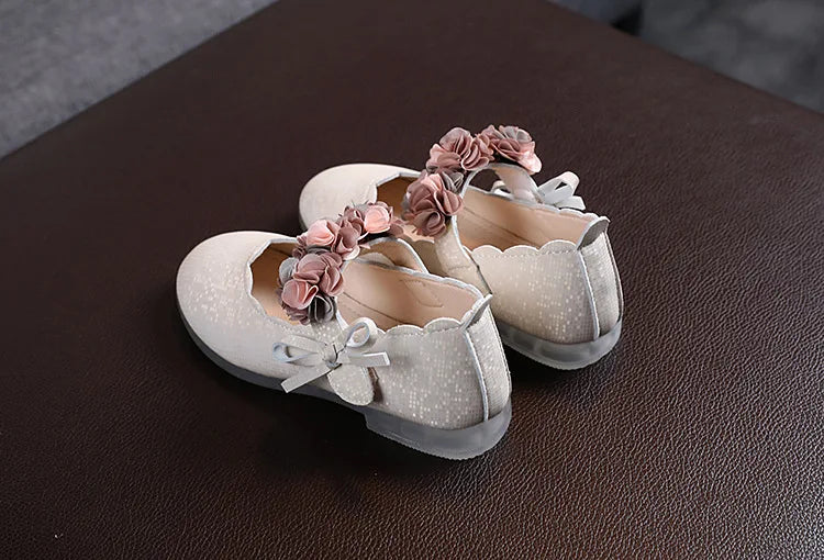 Kids Girls Party Shoes Students Non-slip Performance Leather Footwear Solid Color Children  Wedding Shoes Baby Princess Footwear