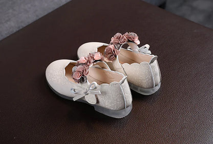 Kids Girls Party Shoes Students Non-slip Performance Leather Footwear Solid Color Children  Wedding Shoes Baby Princess Footwear
