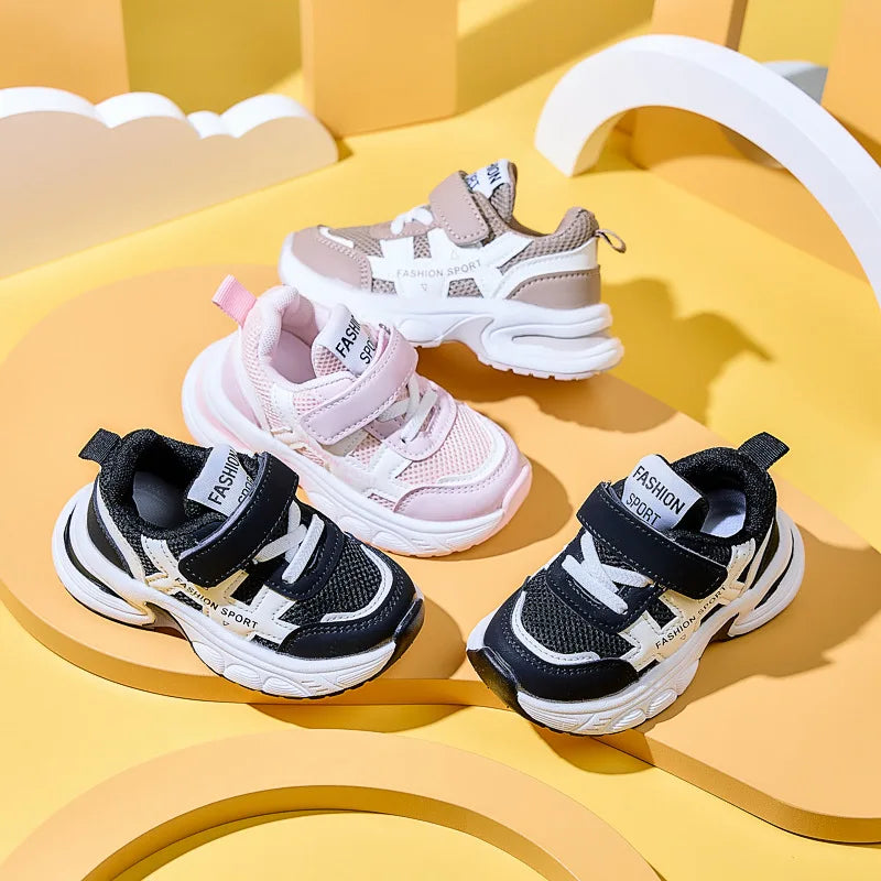 Autumn New Children Shoes Mesh Breathable Kids Sneakers Outdoor Sport Shoes Comfortable Soft Sole Fashion Girls Boys Shoes