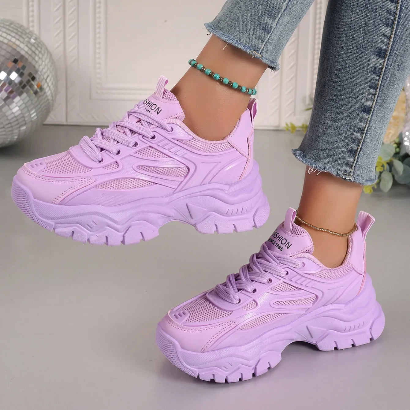 Women Sneakers New Fashion Chunky Sneakers Women Outdoor Tennis Platform Sports Shoes for Women Lightweight Designer Shoes