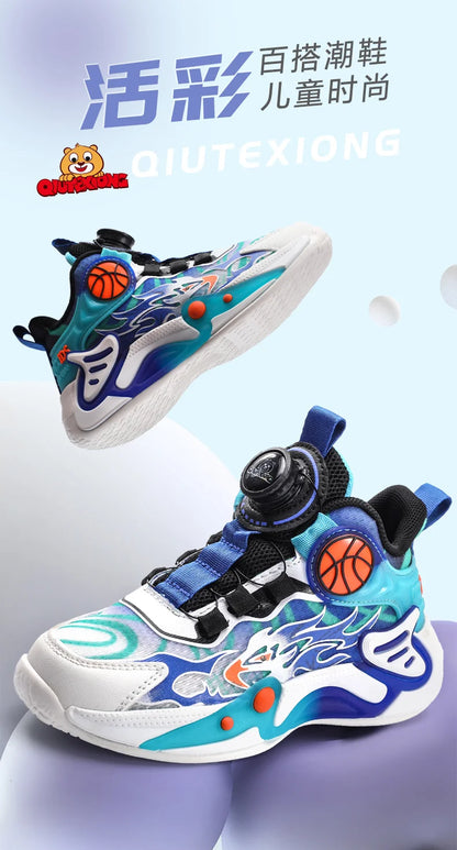 Kids Sneakers Fashion Basketball Shoes for Children Boys Breathable Mesh Sneakers Casual Sports Shoes New Design Trainers