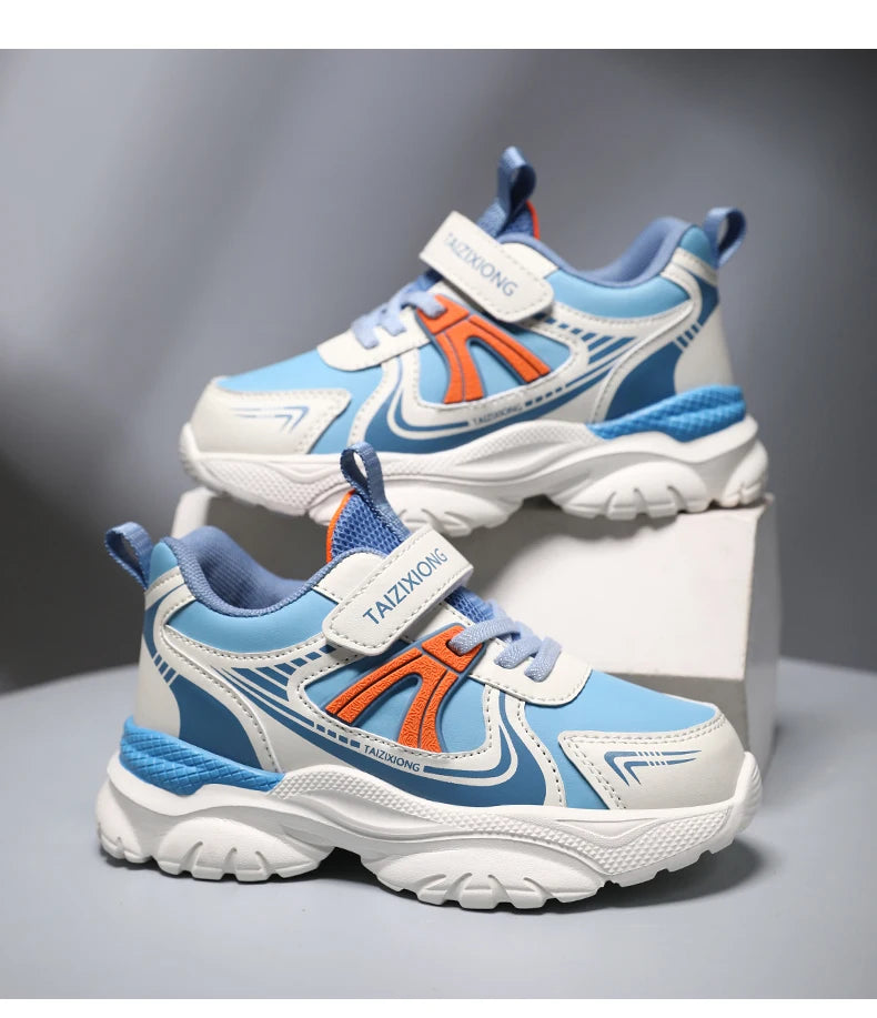 Kids Sneakers Casual Sports Shoes for Children 2025 New Design PU Leather Sneakers Boys Fashion Printed Running Shoes Trainers