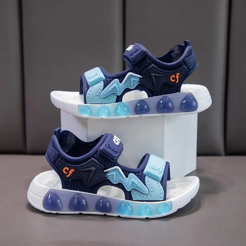Kids Sandals for Boys Girls Soft Beach Shoes Breathable Summer Sandals for Toddlers Children Non-Slip Outdoor Play Shoes