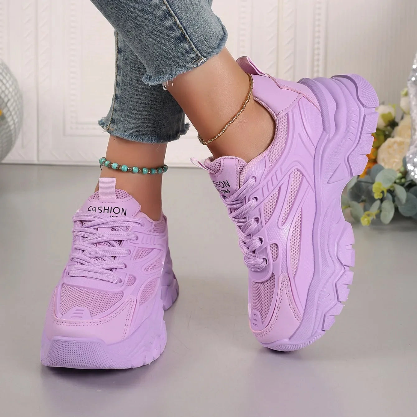 Women Sneakers New Fashion Chunky Sneakers Women Outdoor Tennis Platform Sports Shoes for Women Lightweight Designer Shoes