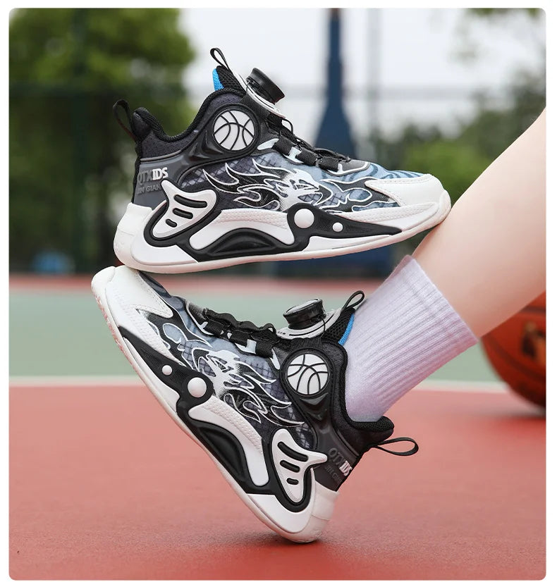 Kids Sneakers Fashion Basketball Shoes for Children Boys Breathable Mesh Sneakers Casual Sports Shoes New Design Trainers