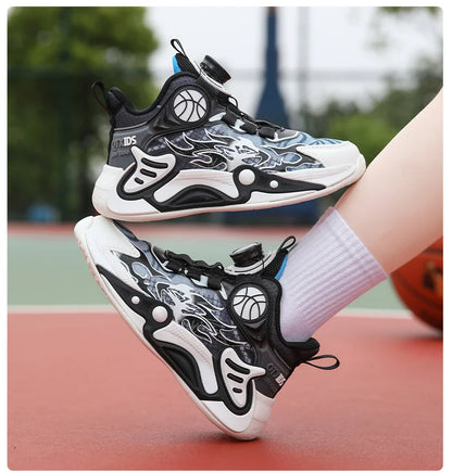Kids Sneakers Fashion Basketball Shoes for Children Boys Breathable Mesh Sneakers Casual Sports Shoes New Design Trainers