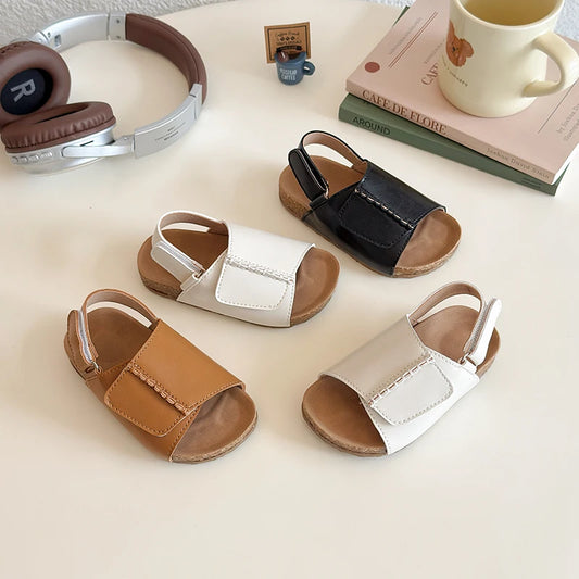 2025 Summer New Children Sandals for Boys Fashion Korean Style Soft Bottom Anti-slippery Versatile Open-toe Casual Beach Shoes