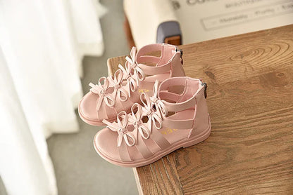 New Summer Kids Sandals for Girl Outdoor Beach Shoes Girls Gladiator Sandals Small Cute Bowknot Baby Toddler Girl Sandals 21-36