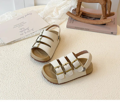Girls Boys Summer New Fashion Korean Style Soft Bottom Anti-slippery Versatile Open-toe Beach Shoes
