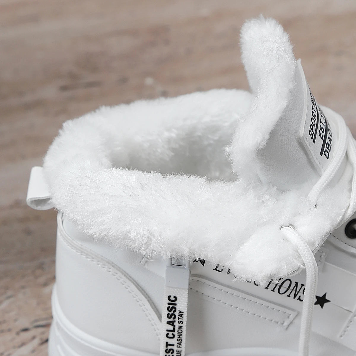 Women Sneakers Autumn Winter Fashion Sneakers Waterproof Height Increased Snow Boots Warm High Top Platform Sports Shoes Women