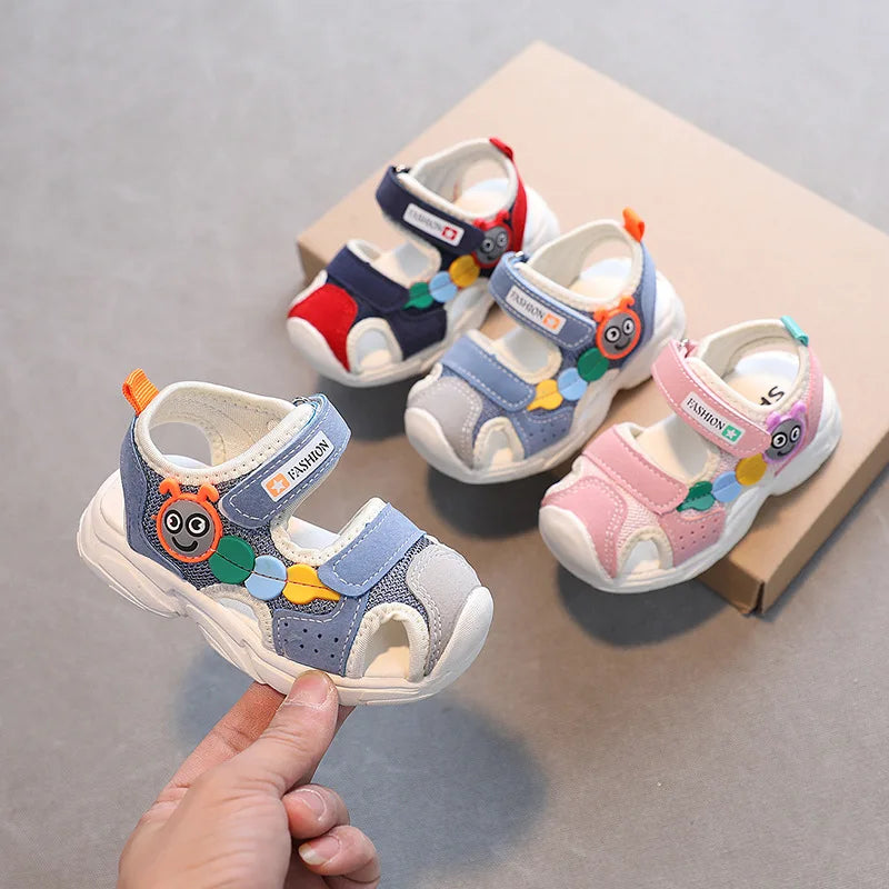 Girls Kids Sandals Soft Comfortable Closed Toe Protective Sandals,Cartoon Colorful Cute Shoes Kids Summer Boys Girls