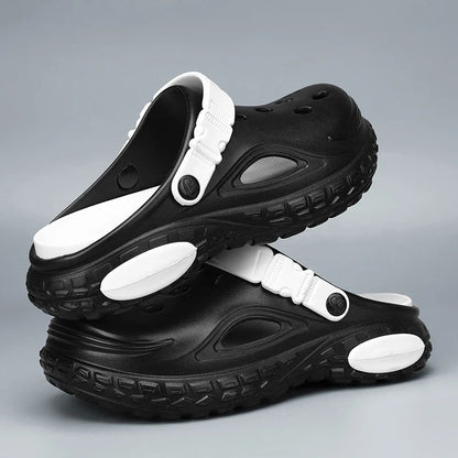 Summer Men's Thick Soled Non-Slip Breathable Toe-Cap Sandals Casual Beach Slippers