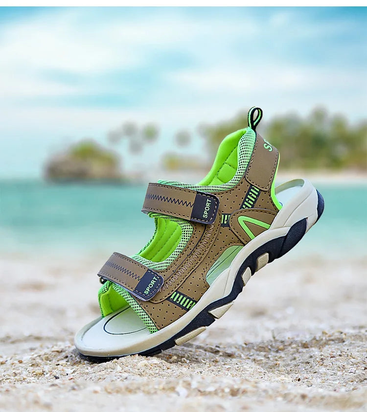 Kids Sport Sandals for Boys Breathable Outdoor Soft Sole Beach Shoes Summer Children's Casual Walking Sandals Anti-Slip
