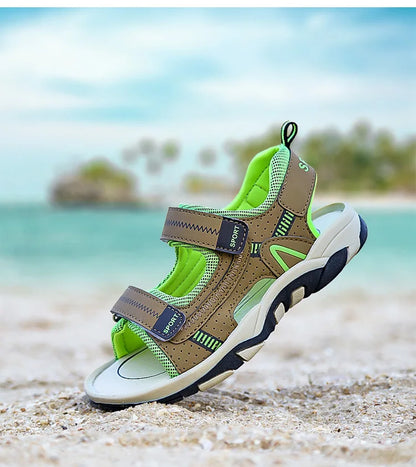 Kids Sport Sandals for Boys Breathable Outdoor Soft Sole Beach Shoes Summer Children's Casual Walking Sandals Anti-Slip