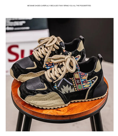 New Men's Sneakers Fashion Skateboard Shoes Outdoor Casual Running Shoes for Men Lace-up Platform Tenis Shoes Zapatillas Hombre