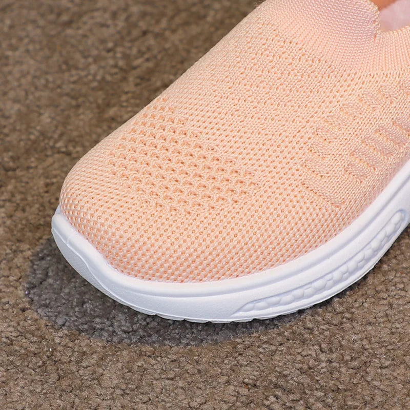 Lightweight Boys Girls Casual Shoes Breathable Slip on Kids Casual Sneakers Anti-slip Toddler Flats Outdoor Walking Shoes