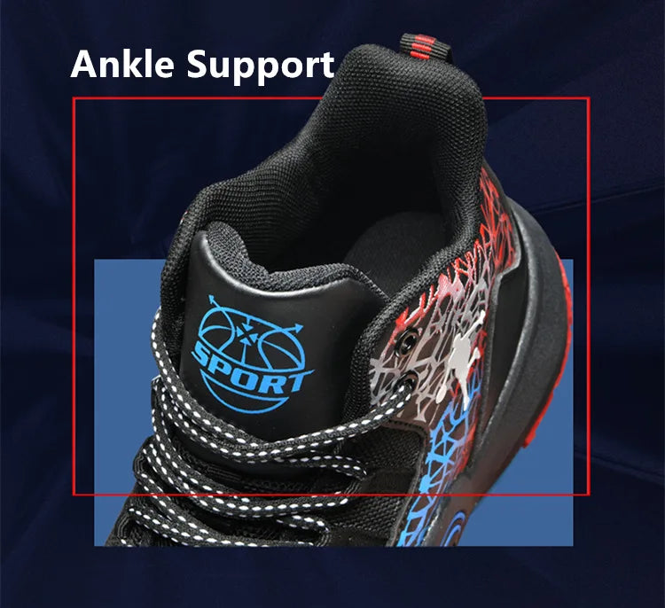 Hot Sale Cheap High Basketball Sneakers Men Women Fashion Printed Basketball Trainers Baskets Outdoor Platform Sport Shoes Boys