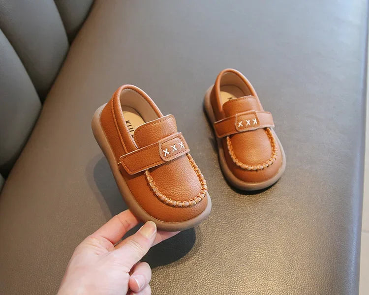 Boys Formal Leather Shoes for Children Kindergarten School Fashion Flats Kids Slip-on Loafers Classic Spring Autumn Korean Style
